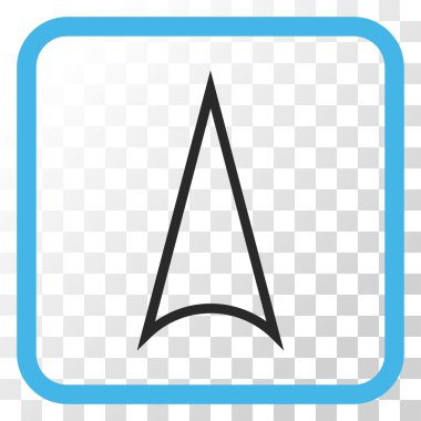 Vektör simgesi bir çerçeve içinde yukarı ok ucu