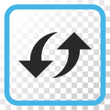 Exchange oklar bir çerçeve içinde simge vektör