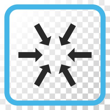 Kompakt oklar bir çerçeve içinde simge vektör