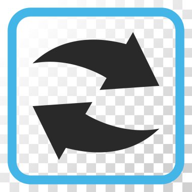 Exchange oklar bir çerçeve içinde simge vektör