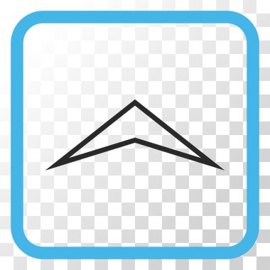 Vektör simgesi bir çerçeve içinde yukarı ok ucu