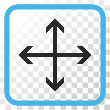 Genişletin okları vektör simgesi bir çerçeve içinde