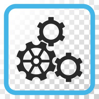 Gears'ı vektör simgesi bir çerçeve içinde
