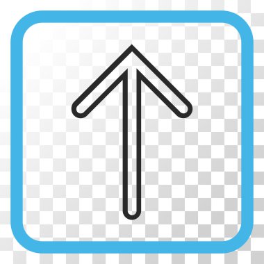 Vektör simgesi bir çerçeve içinde yukarı ok