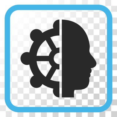 Akıl vektör simgesi bir çerçeve içinde