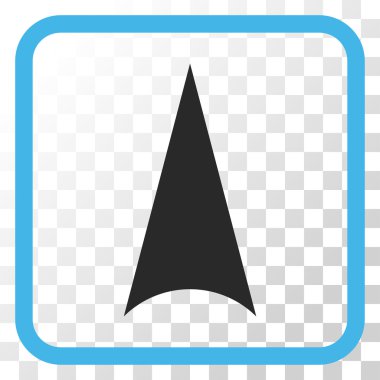 Vektör simgesi bir çerçeve içinde yukarı ok ucu