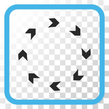 Dolaşım vektör simgesi bir çerçeve içinde