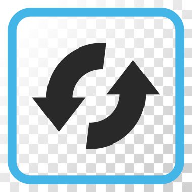 Exchange oklar bir çerçeve içinde simge vektör