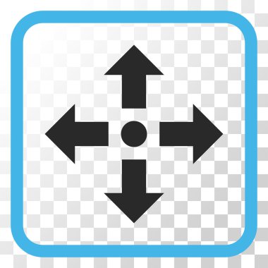 Genişletin okları vektör simgesi bir çerçeve içinde