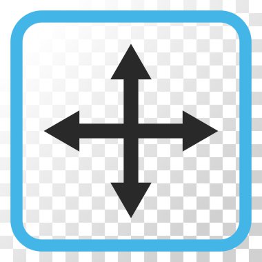 Genişletin okları vektör simgesi bir çerçeve içinde