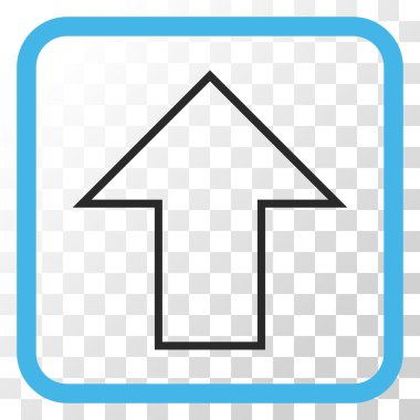 Vektör simgesi bir çerçeve içinde yukarı ok