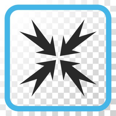 Sıkıştırma ok bir çerçeve içinde simge vektör