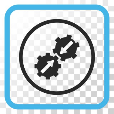 Dişli Tümleştirme vektör simgesi bir çerçeve içinde