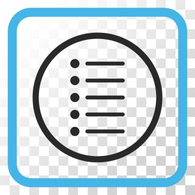 Öğeleri vektör simgesi bir çerçeve içinde