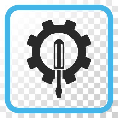 Bir çerçevedeki mühendislik vektör simgesi