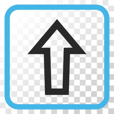 Vektör simgesi bir çerçeve içinde yukarı ok