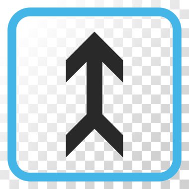 Vektör simgesi bir çerçeve içinde yukarı ok