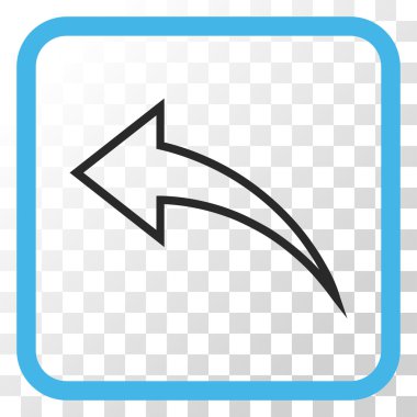 Vektör simgesi bir çerçeve içinde geri al