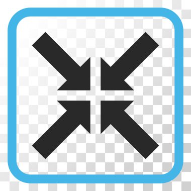 Basınç oklar bir çerçeve içinde simge vektör