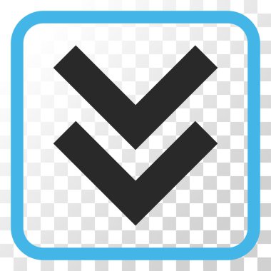 Vektör simgesi bir çerçeve içinde aşağı kaydır