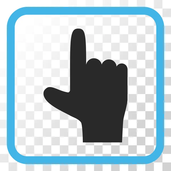 Handpekaren upp vektor ikonen i en ram — Stock vektor