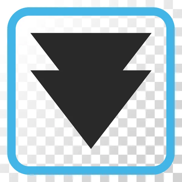 Flytta ned vektor ikonen i en ram — Stock vektor