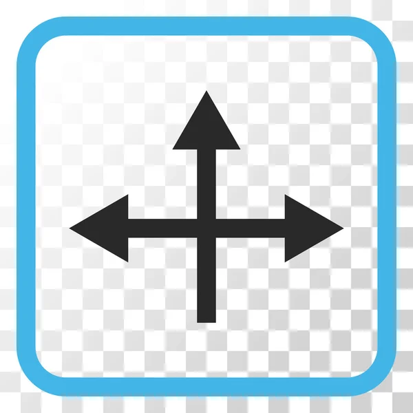 Intersection Directions Vector Icon In a Frame — Stock Vector