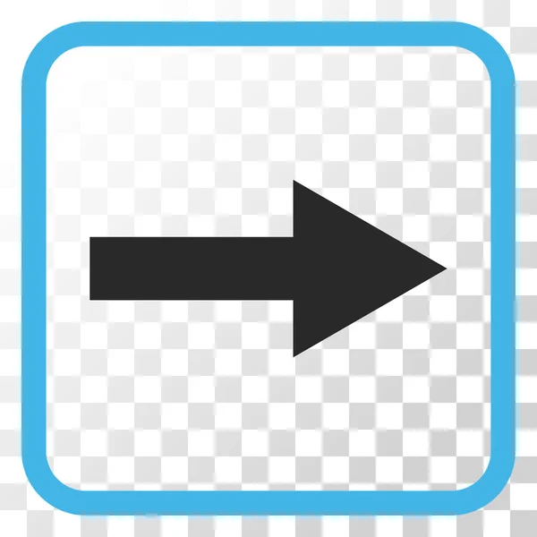 Flecha derecha Vector icono en un marco — Archivo Imágenes Vectoriales