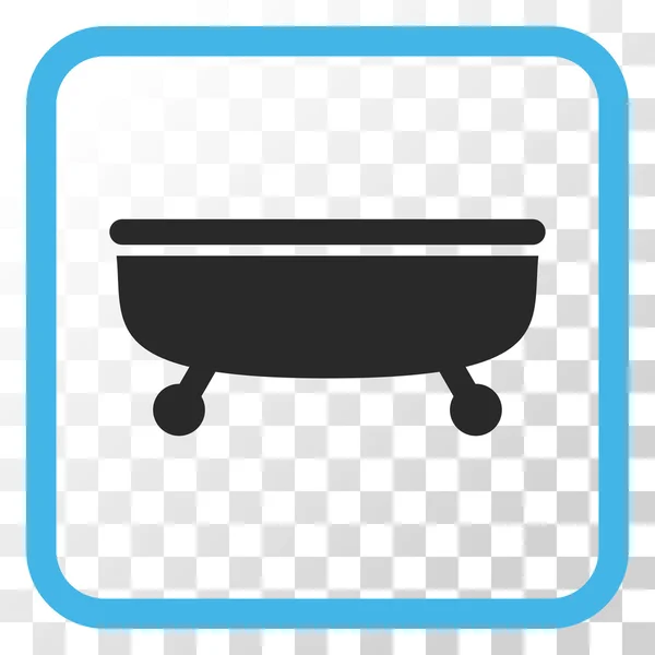 Ícone de vetor de banheira em um quadro —  Vetores de Stock
