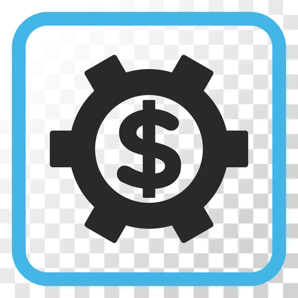 Configuración financiera Vector Icono en un marco — Vector de stock