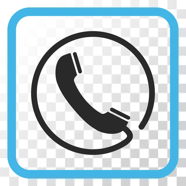 Icono del vector del teléfono en un marco — Vector de stock