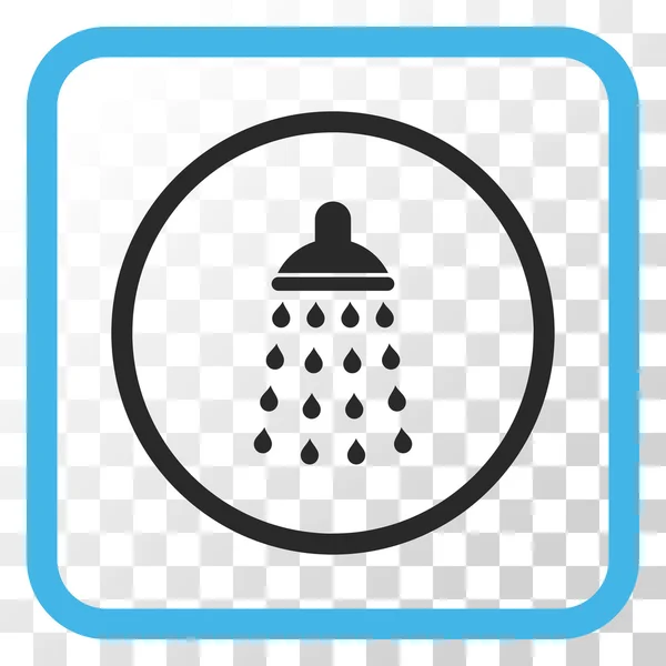 Shower Vector Icon In a Frame — Stock Vector