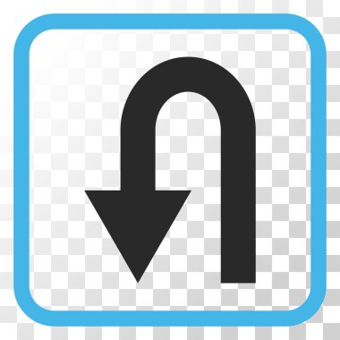 Geri vektör simge bir çerçevede açmak