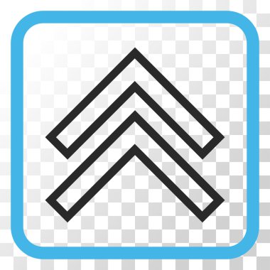 Vektör simgesi bir çerçeve içinde yukarı kayması