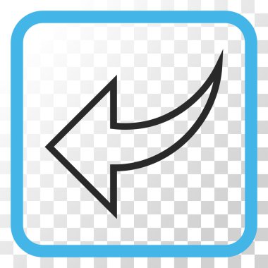 Vektör simgesi bir çerçeve içinde geri al