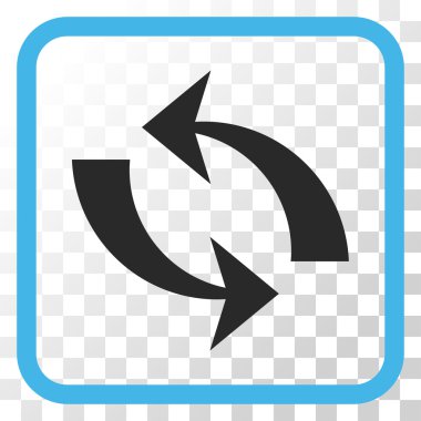 Vektör simgesi bir çerçeve içinde yenileme