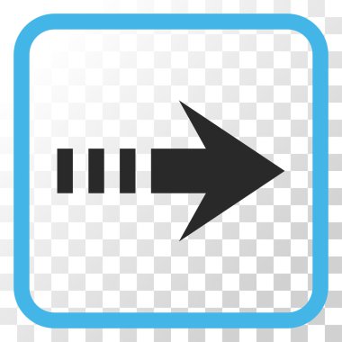 Doğru vektör simgesi bir çerçevede göndermek