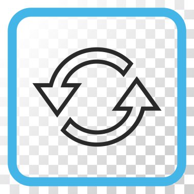 Eşitleme oklar bir çerçeve içinde simge vektör