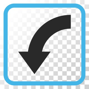 Vektör simgesi bir çerçeve içinde aşağı Döndür