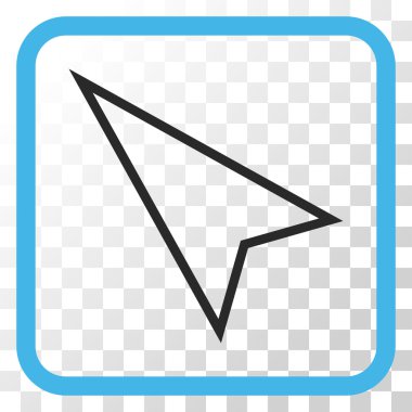 İşaretçi yaptı vektör simgesi bir çerçeve içinde yukarı