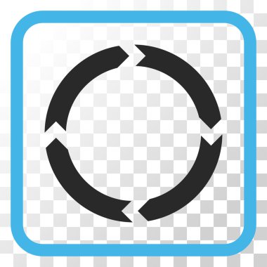 Döndürme vektör simgesi bir çerçeve içinde