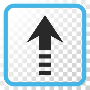 Vektör simgesi bir çerçeve içinde gönder