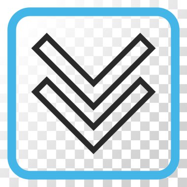 Vektör simgesi bir çerçeve içinde aşağı kaydır