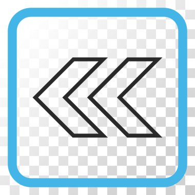 Shift Sol vektör simgesi bir çerçeve içinde