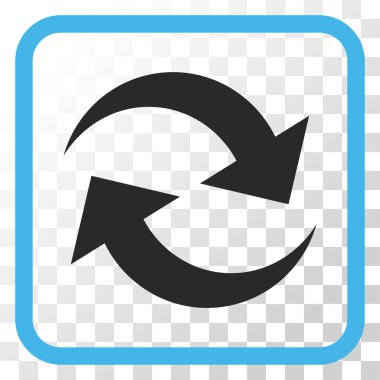 Oklar vektör simgesi bir çerçeve içinde yenileme