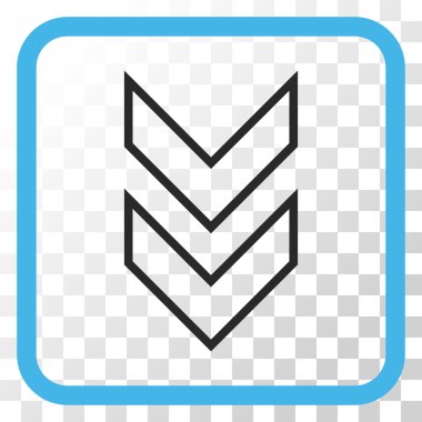 Vektör simgesi bir çerçeve içinde aşağı kaydır