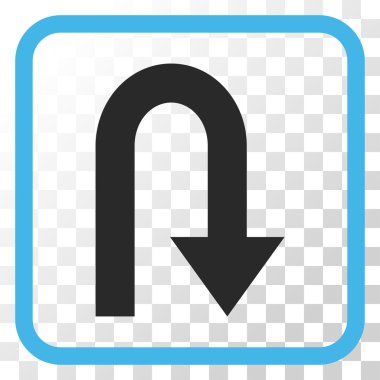 Geri vektör simge bir çerçevede açmak