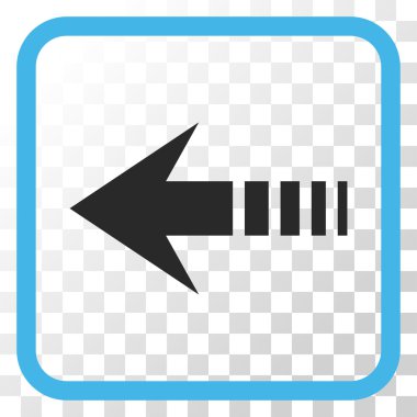 Sol vektör simgesi bir çerçevede göndermek