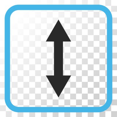 Dikey Çevir vektör simgesi bir çerçeve içinde