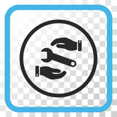 Hizmet vektör simgesi bir çerçeve içinde